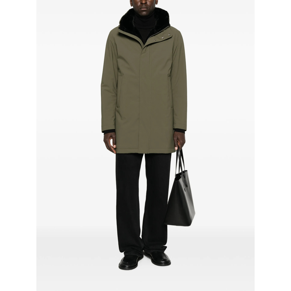 Faux-Fur Trim Hooded Jacket