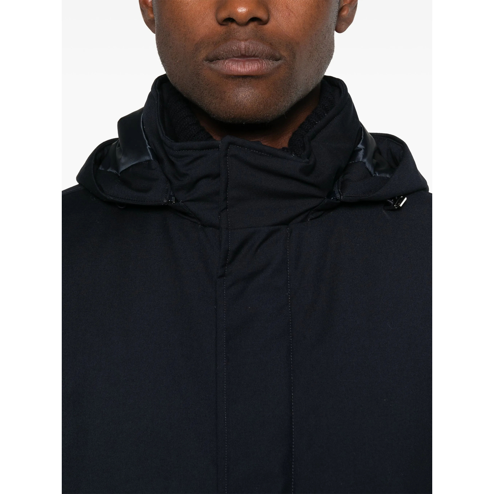 Hooded Concealed-Zip Coat