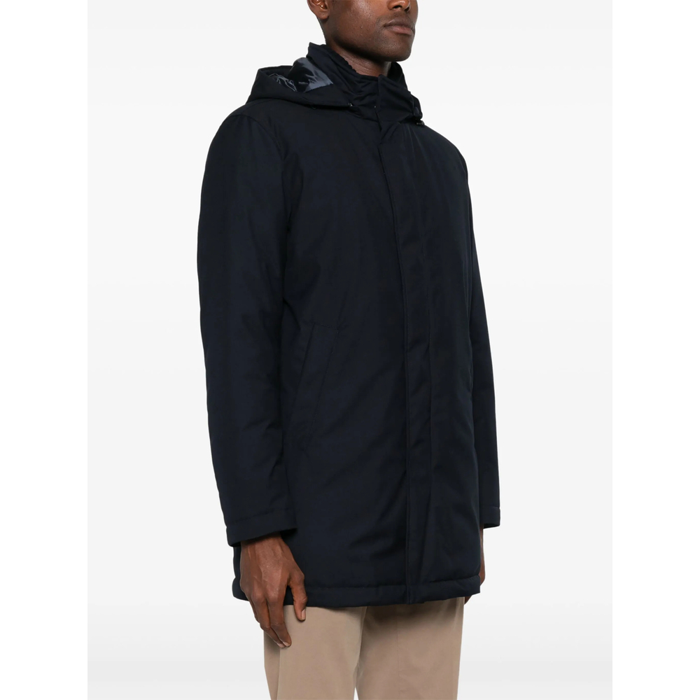 Hooded Concealed-Zip Coat