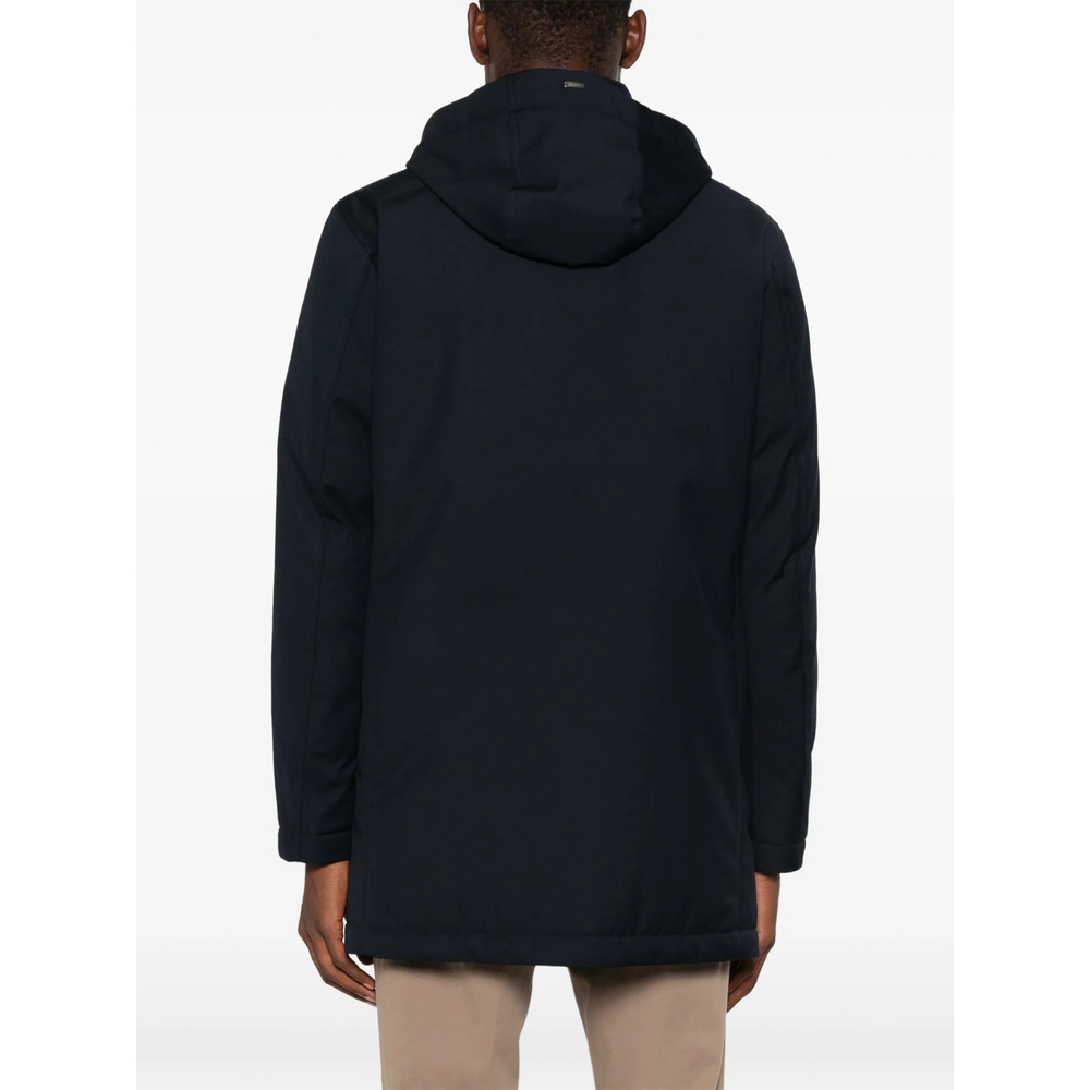 Hooded Concealed-Zip Coat