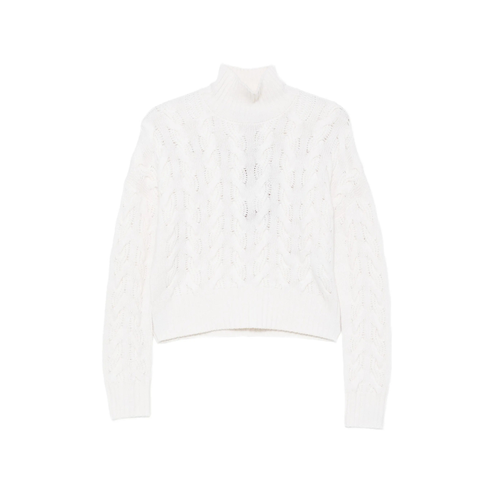 Max Mara Studio Cable-knit High-neck Sweater