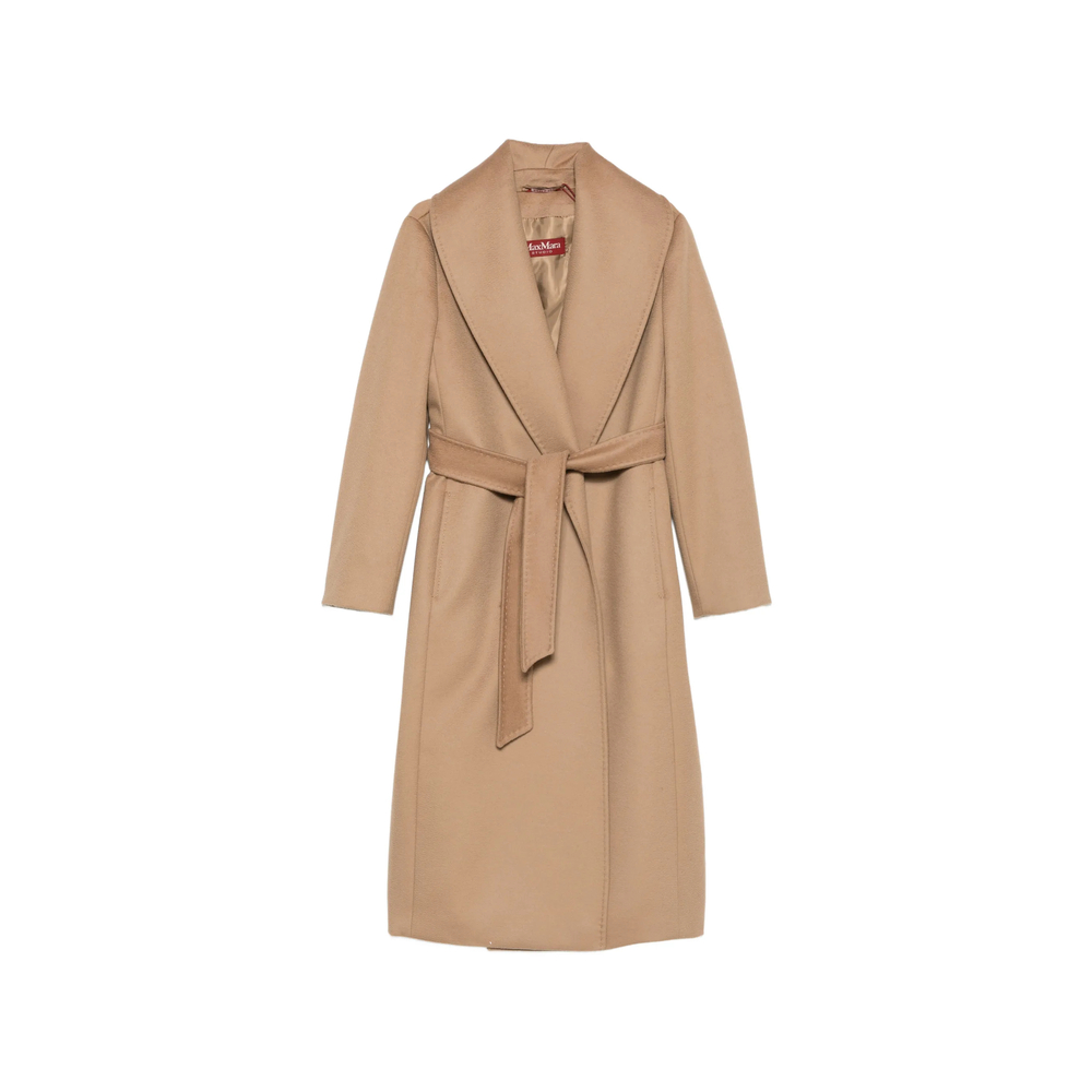 Max Mara Studio Belted Shawl-collar Coat