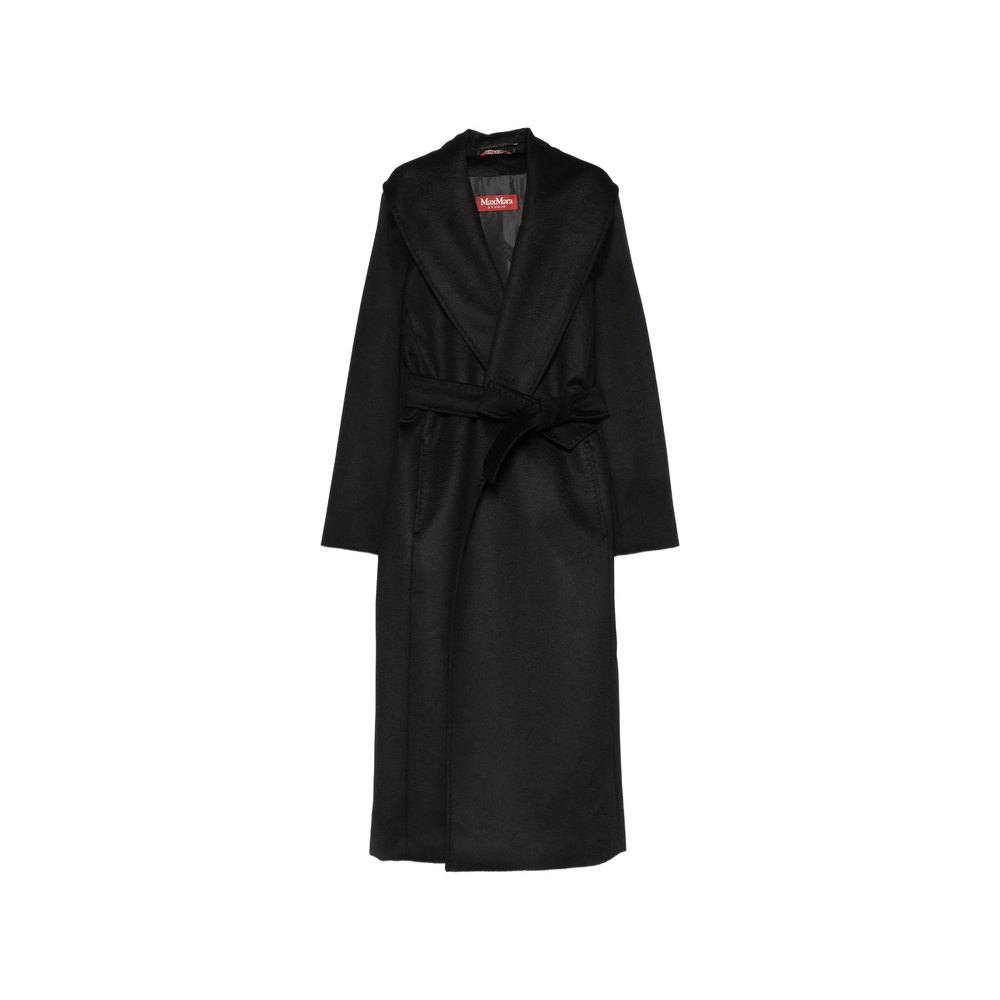 Max Mara Studio Loriana Long-sleeve Belted Coat