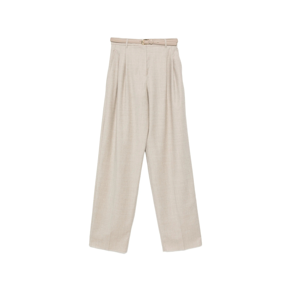 Max Mara Studio Lago Belted Pleated Trousers