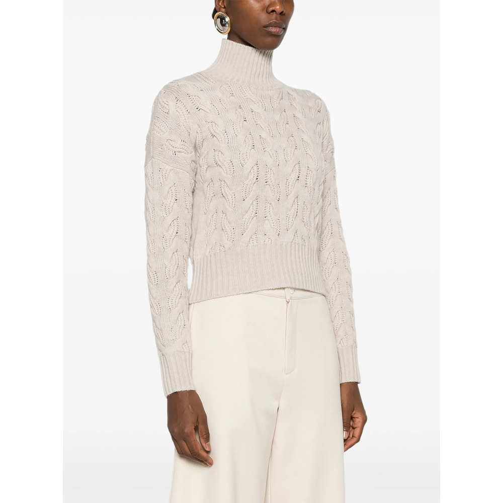 Studio Cosmo Cable-Knit High-Neck Sweater