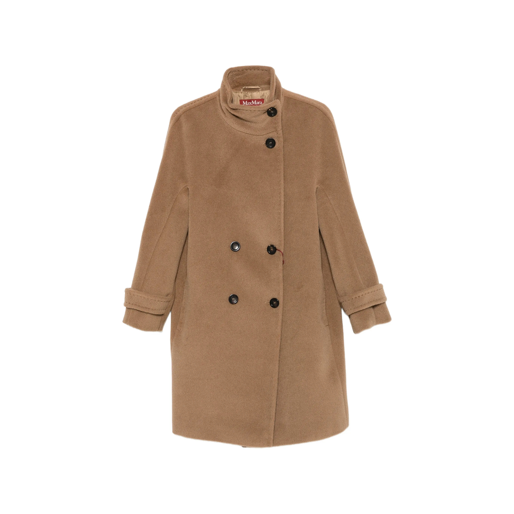 Studio Double-Breasted Buttoned-Cuff Coat