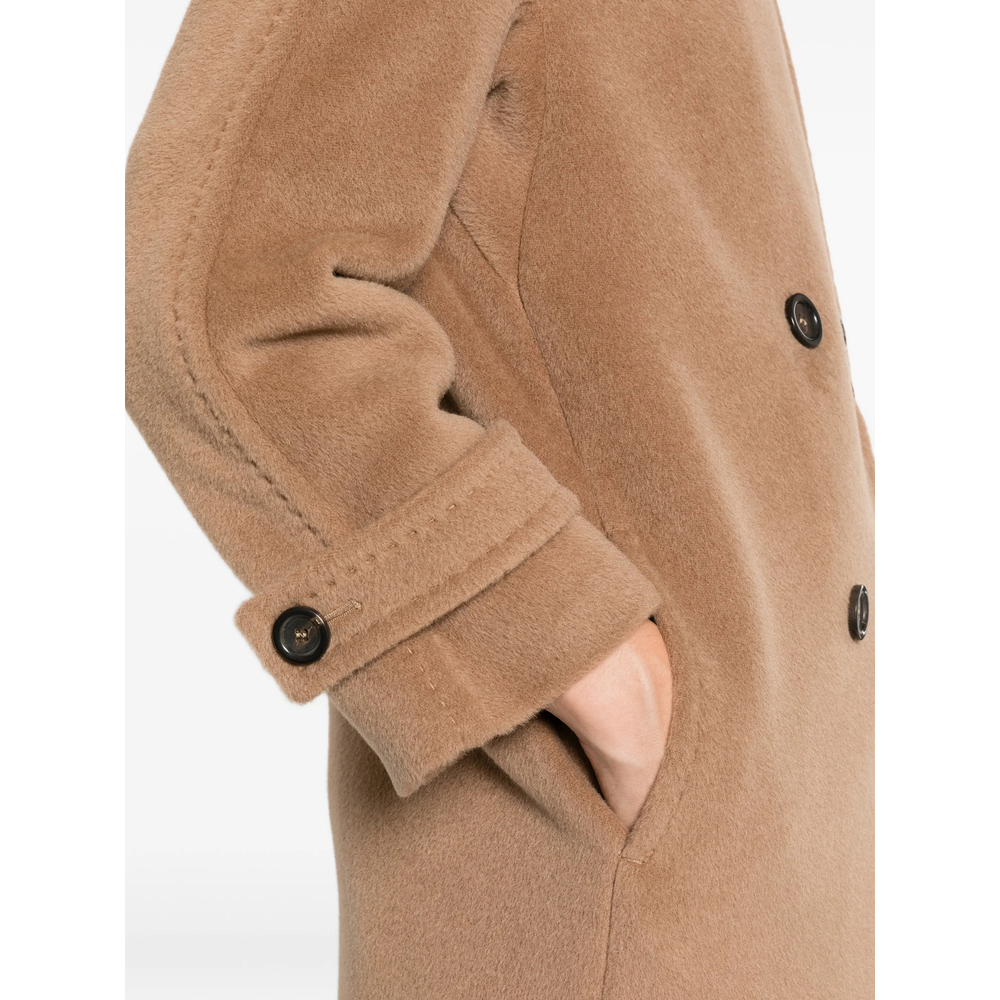 Studio Double-Breasted Buttoned-Cuff Coat