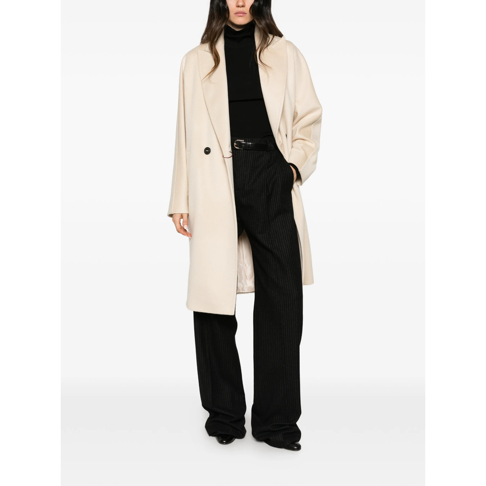 Studio Double-Breasted Peaked-Lapel Coat