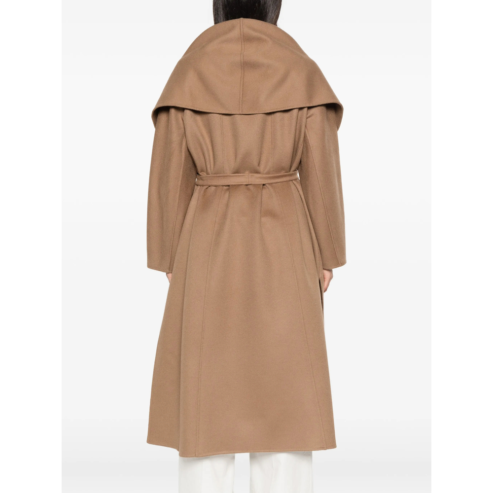 Atelier Belted Shawl-Collar Coat