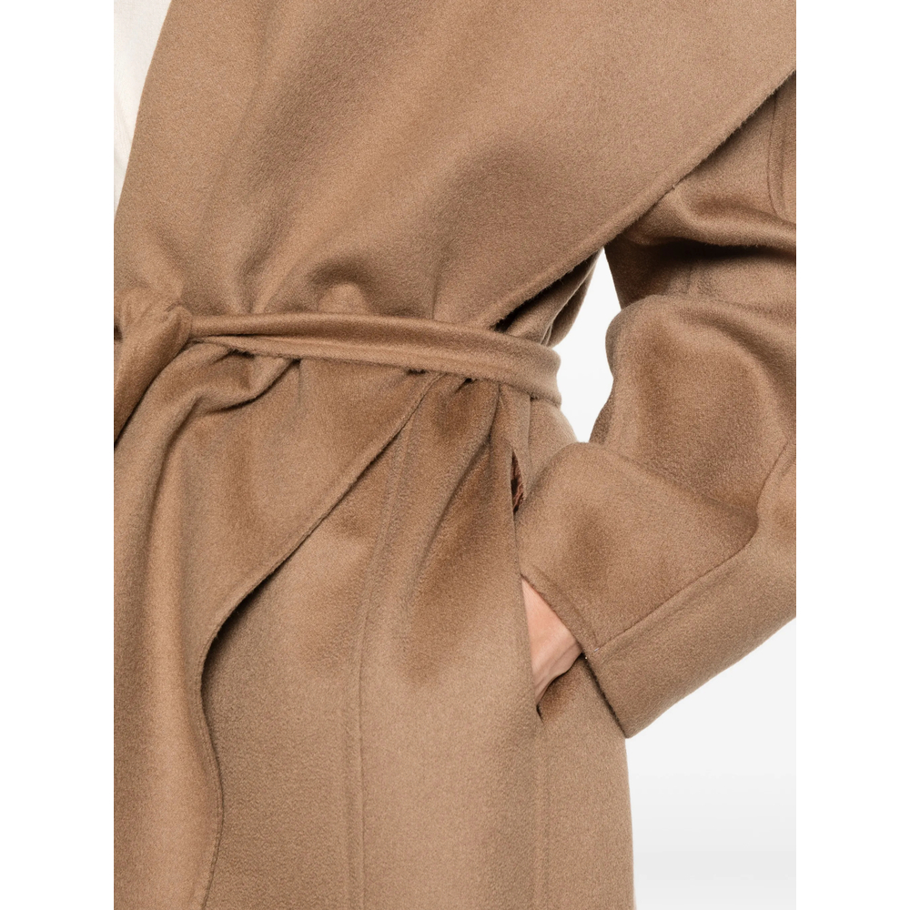 Atelier Belted Shawl-Collar Coat