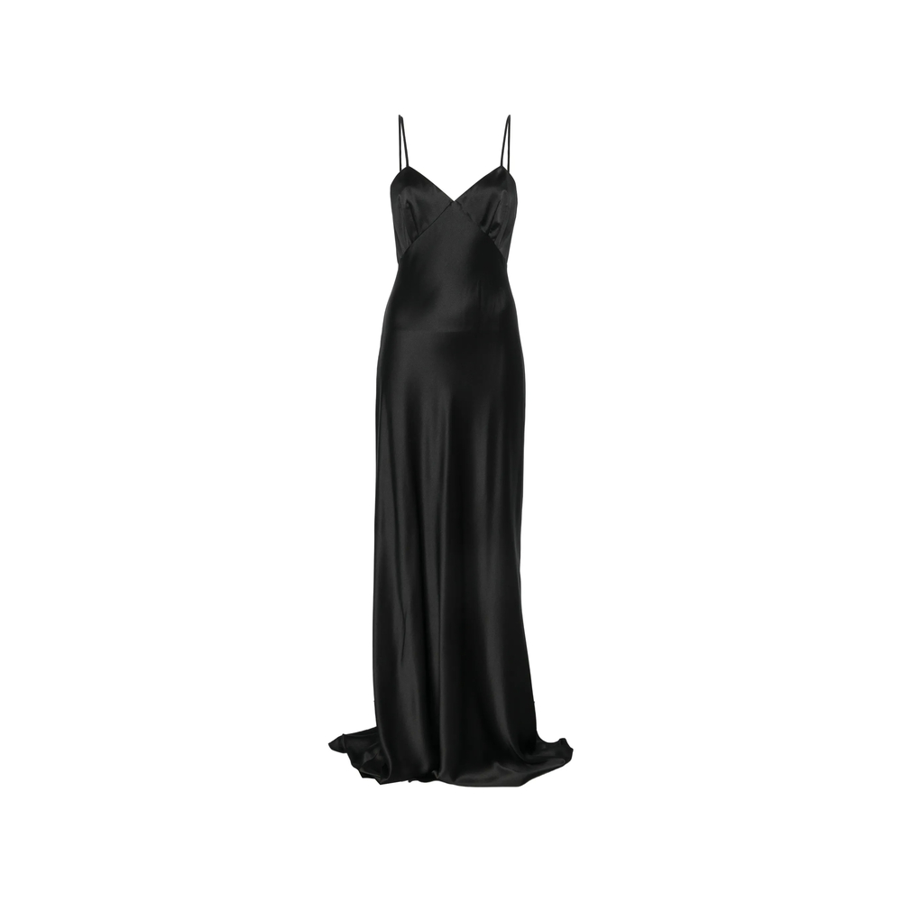 Max Mara Pianoforte Satin-finish Back-cutout Dress