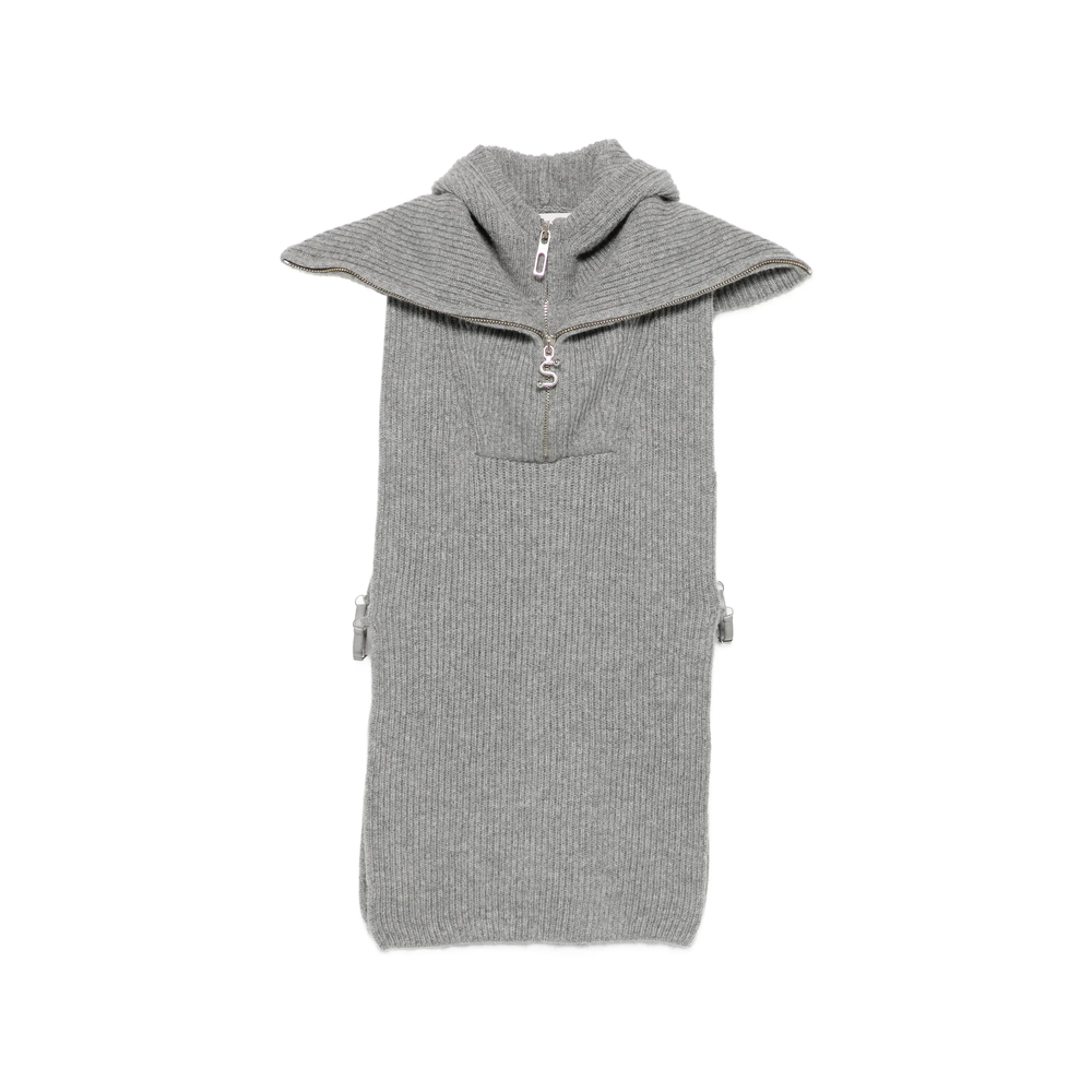 Sportmax Ribbed-knit Hooded Knit