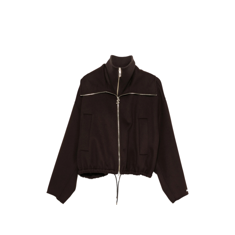 Sportmax Layered-collar Elasticated-hem Jacket