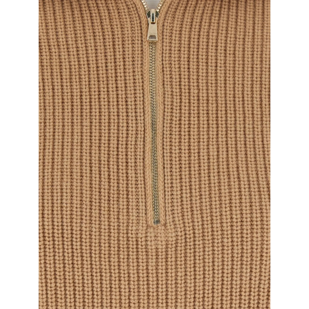 Pontile Ruffled-Collar Ribbed-Knit Sweater