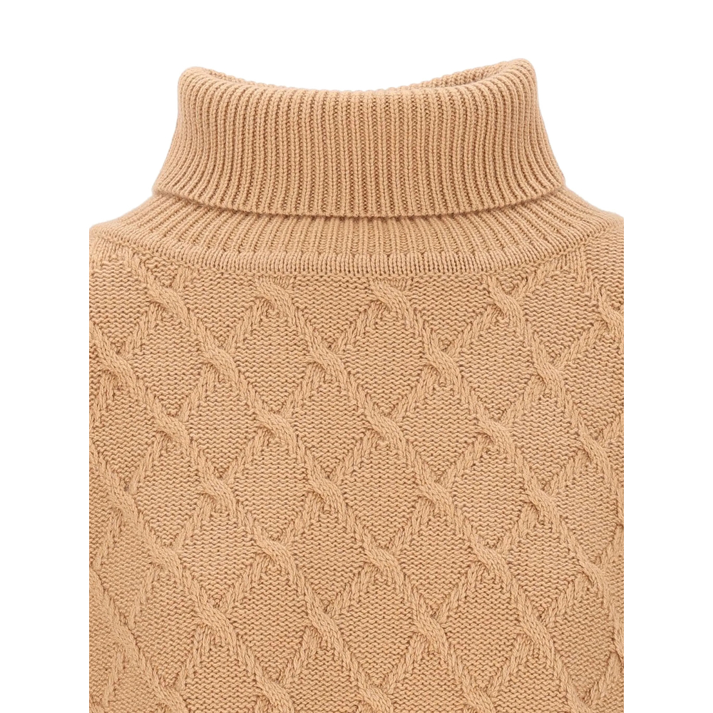 Oversized Diamond Wool And Cashmere Sweater