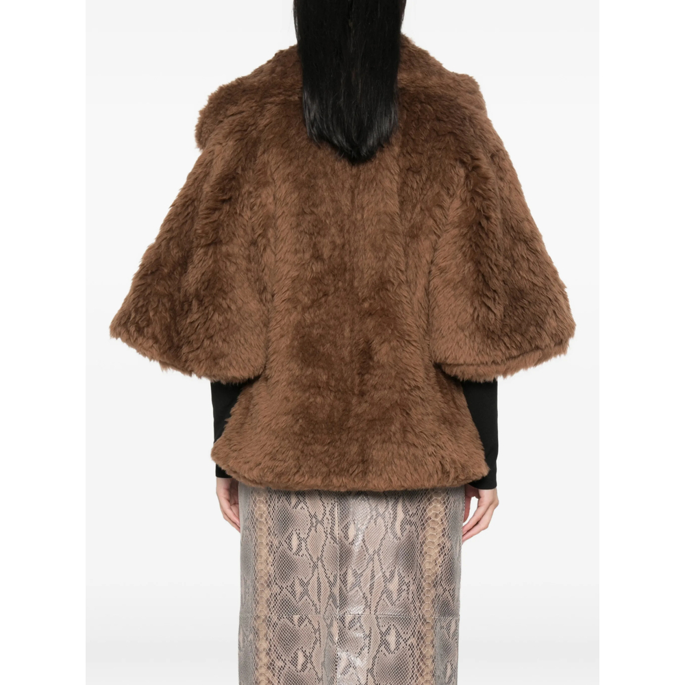 Double-Breasted Faux-Fur Jacket