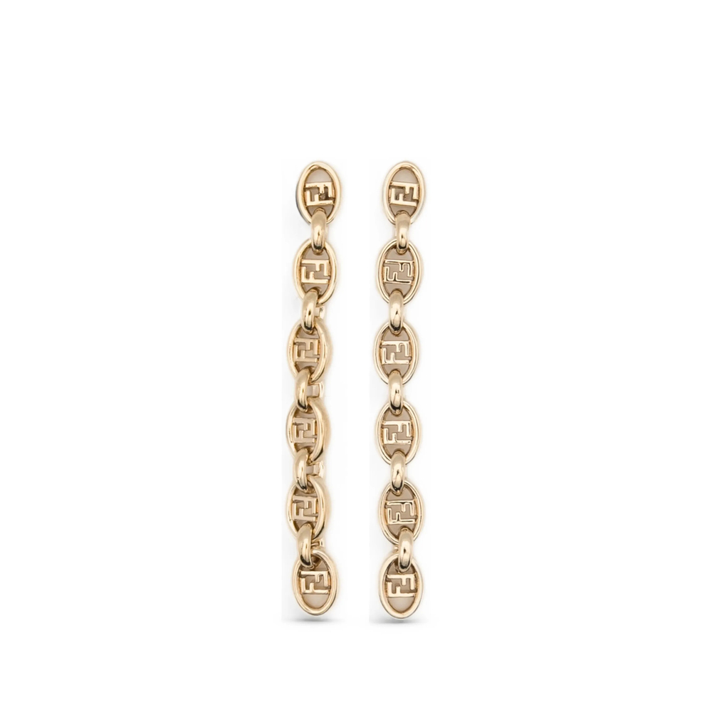Fendi O'Lock Chain-link Drop Earrings