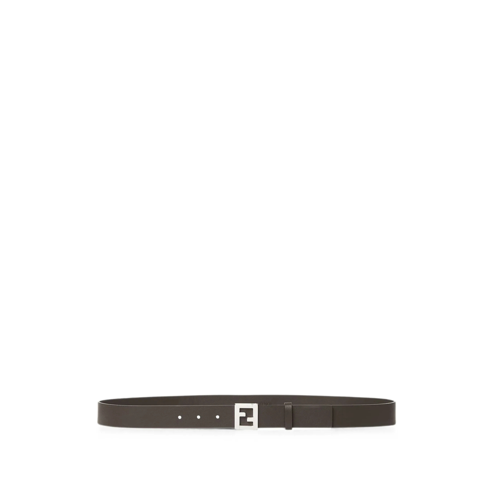 Fendi FF Dark Brown Leather 30mm Belt