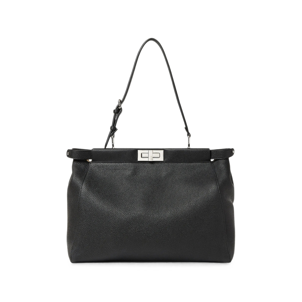 Fendi Peekaboo Grained-leather Tote Bag