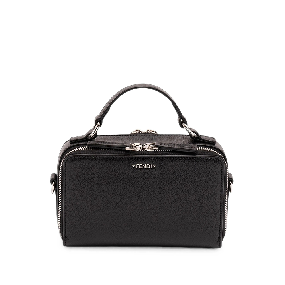 Fendi Black Leather Tote Bag