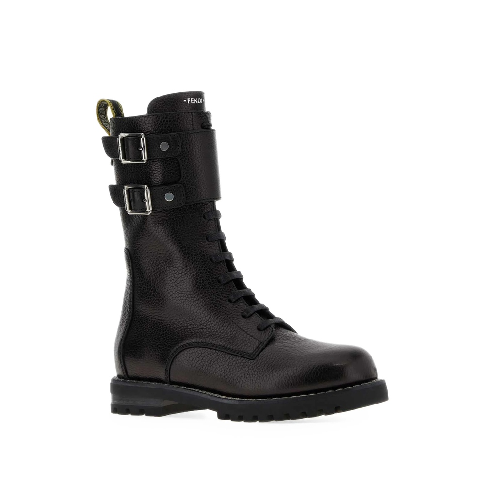 Commando Buckle-Detail Biker Boots