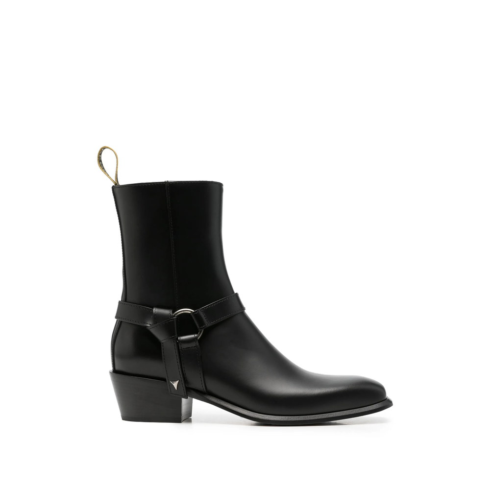 Fendi Double O Leather Ankle Boots