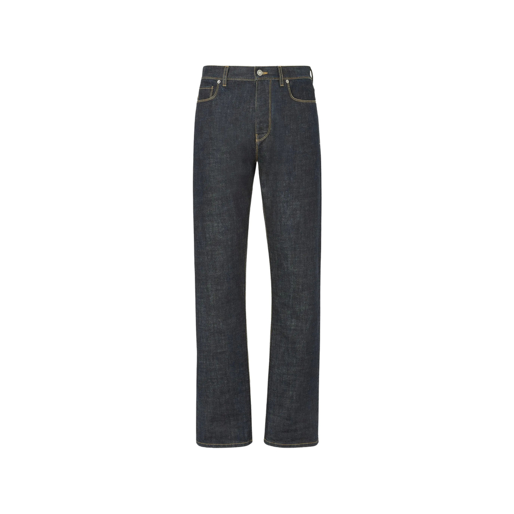 Fendi Logo-patch Contrast-stitch Jeans