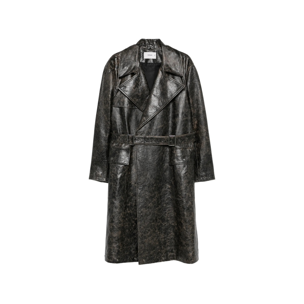 Fendi Leather Trench Coat