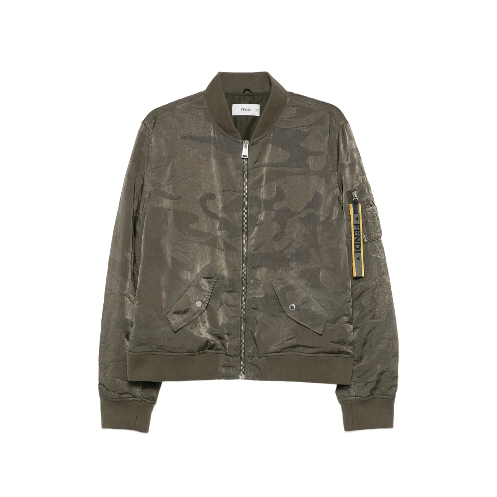 Fendi Camouflage-pattern Bomber Jacket