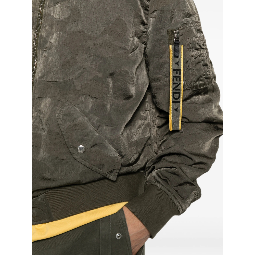 Camouflage-Pattern Bomber Jacket