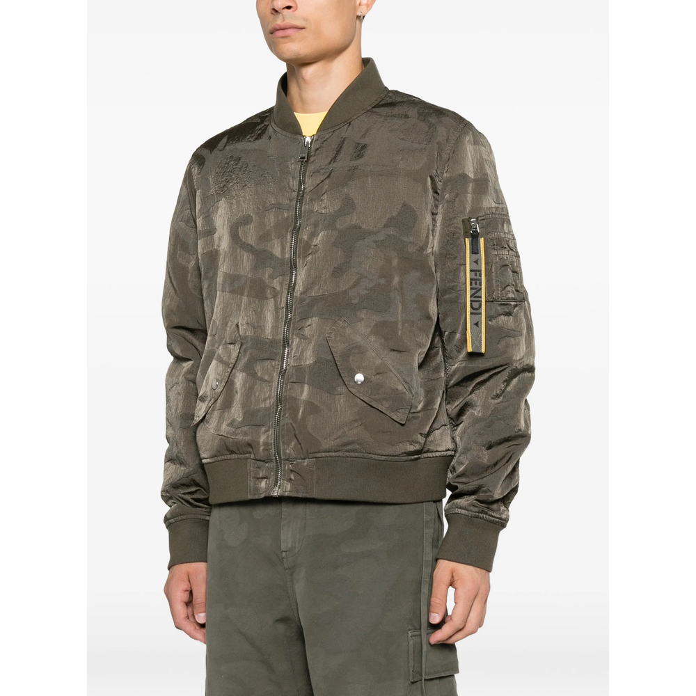 Camouflage-Pattern Bomber Jacket