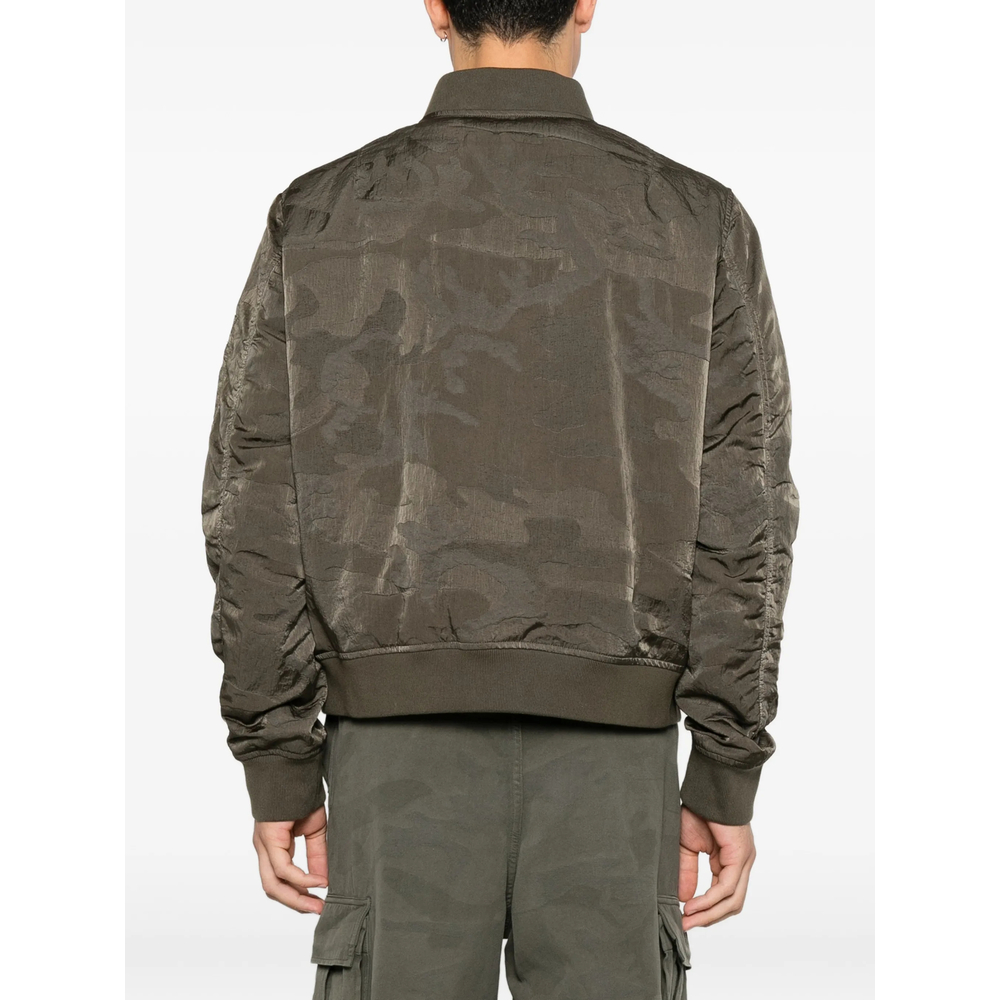 Camouflage-Pattern Bomber Jacket