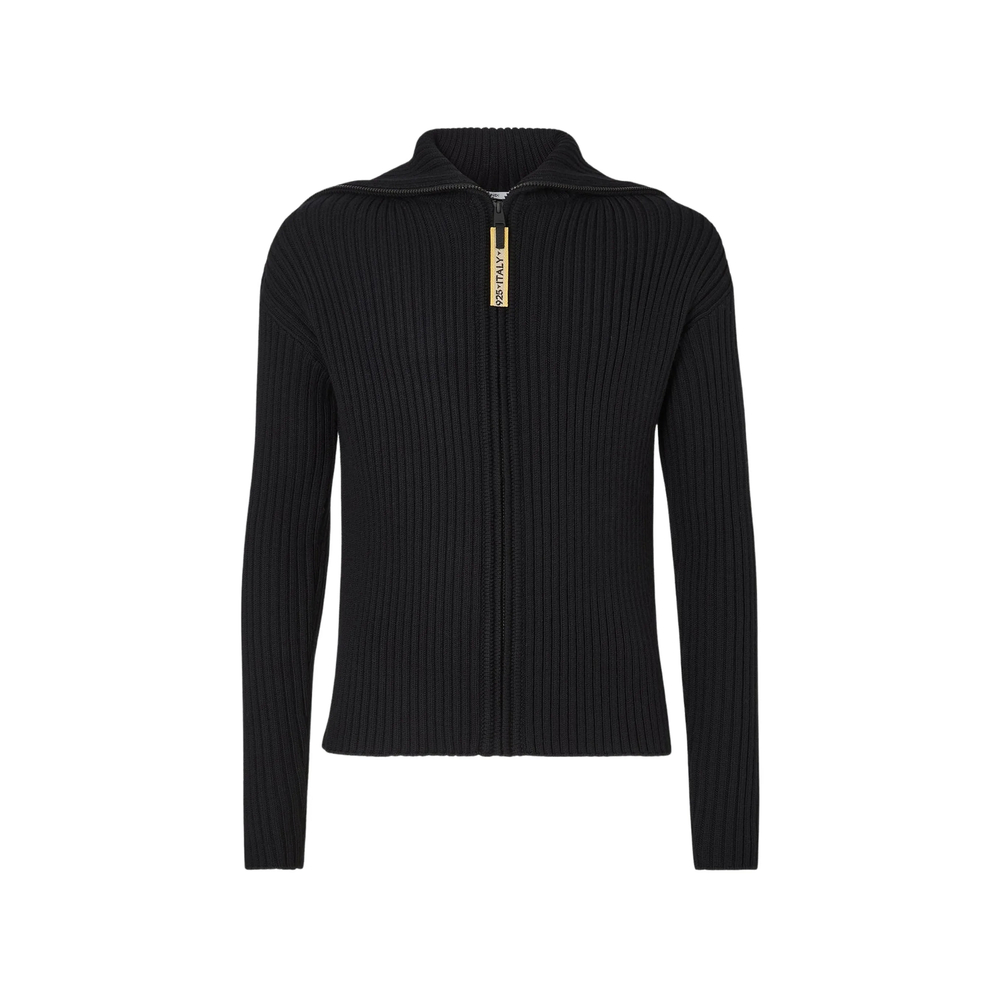 Fendi Ribbed-knit Zip-up Sweater