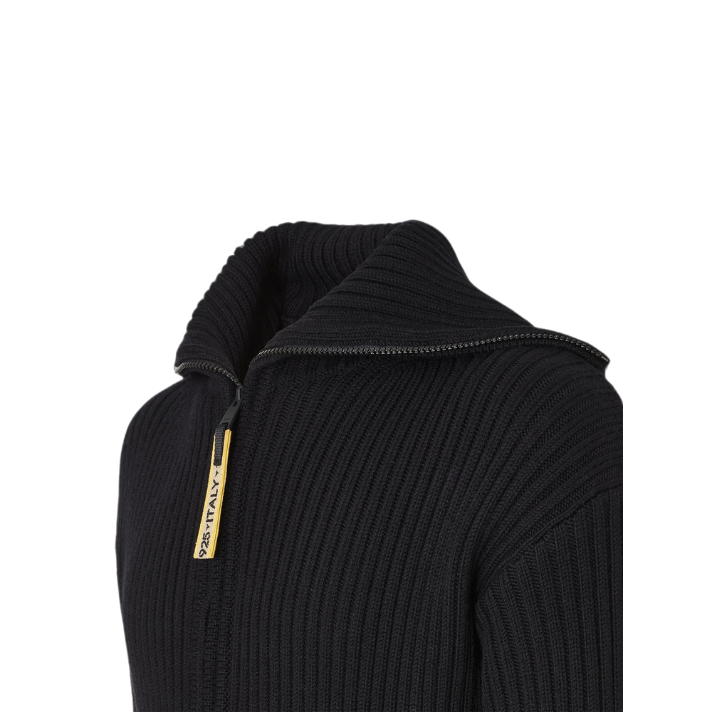 Ribbed-Knit Zip-Up Sweater