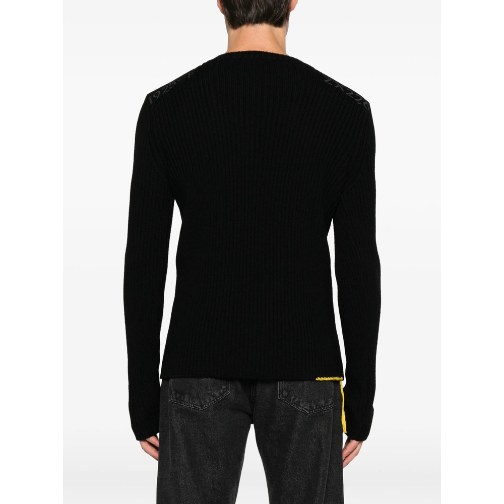 Fendi Ribbed-knit Shoulder-patch Sweater