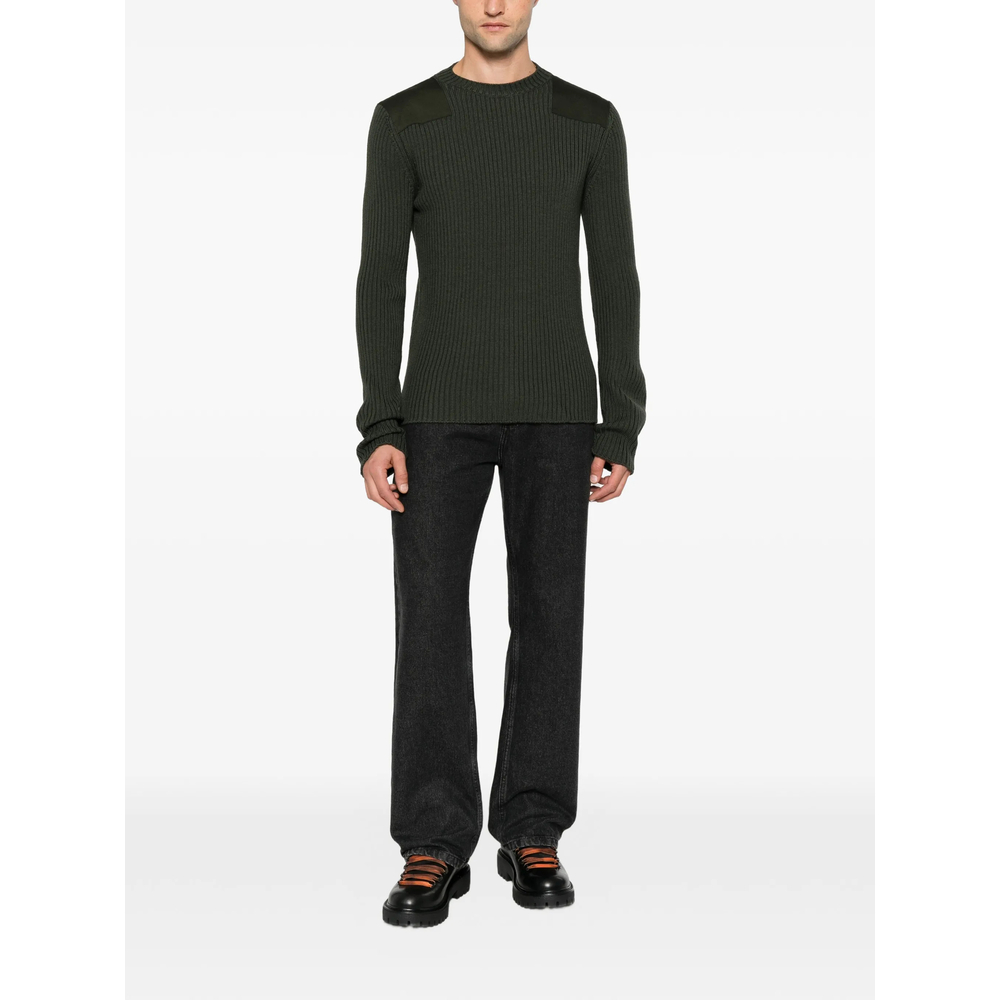 Fendi Ribbed-knit Shoulder-patch Sweater