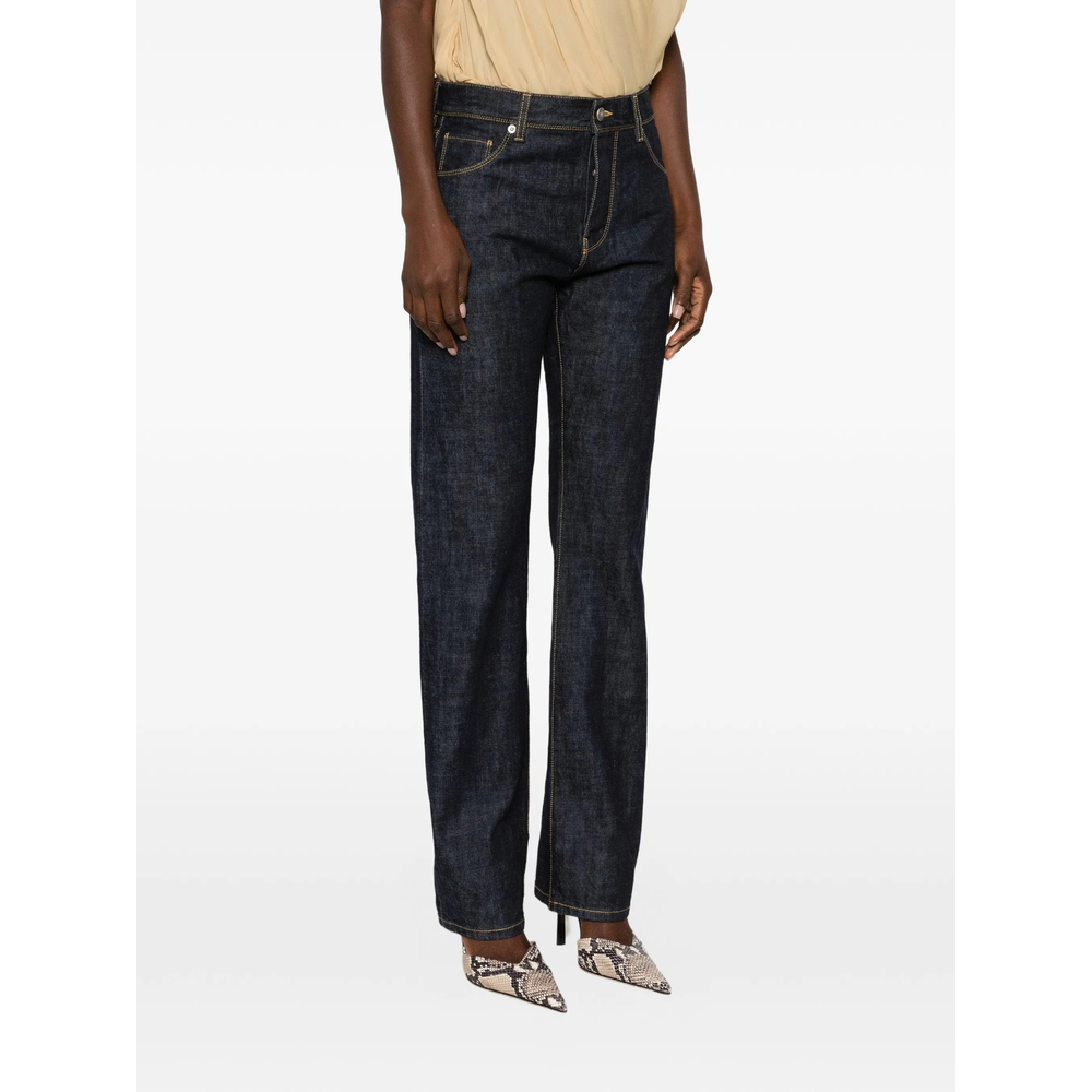 Logo-Patch Straight-Leg Jeans