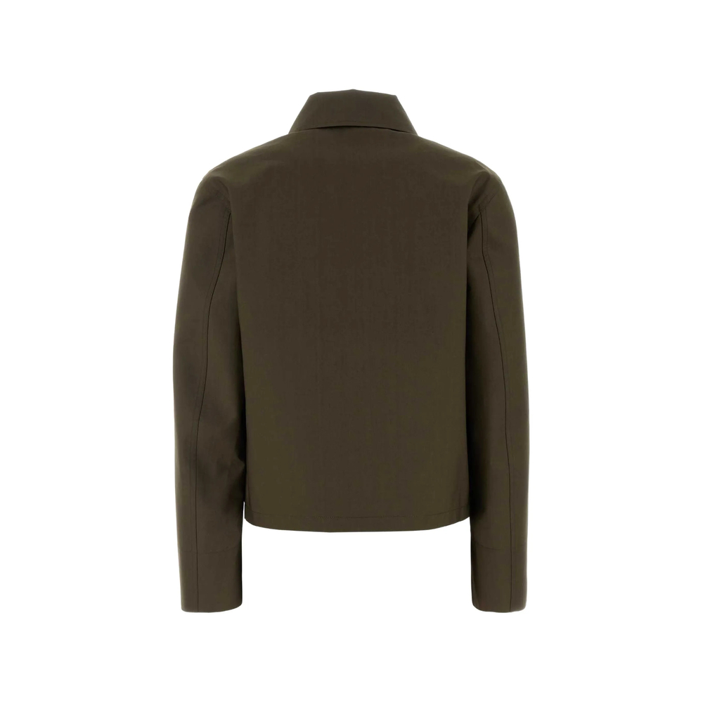 Green Fabric Blouson Jacket