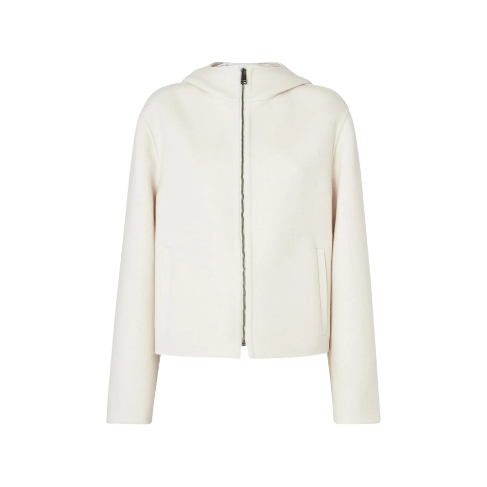 Hooded Zip-Fastening Jacket