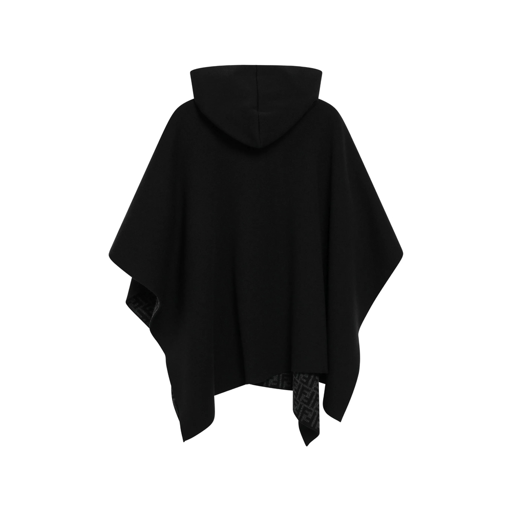 Ff Zucca Logo-Pattern Hooded Poncho