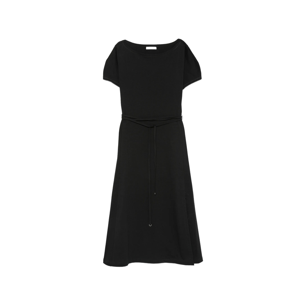 Lemaire Belted Dress In Heavy Cotton Jersey