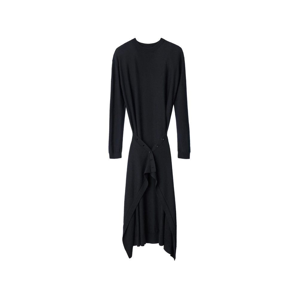Lemaire Buttoned Dress In Merino Wool Blend