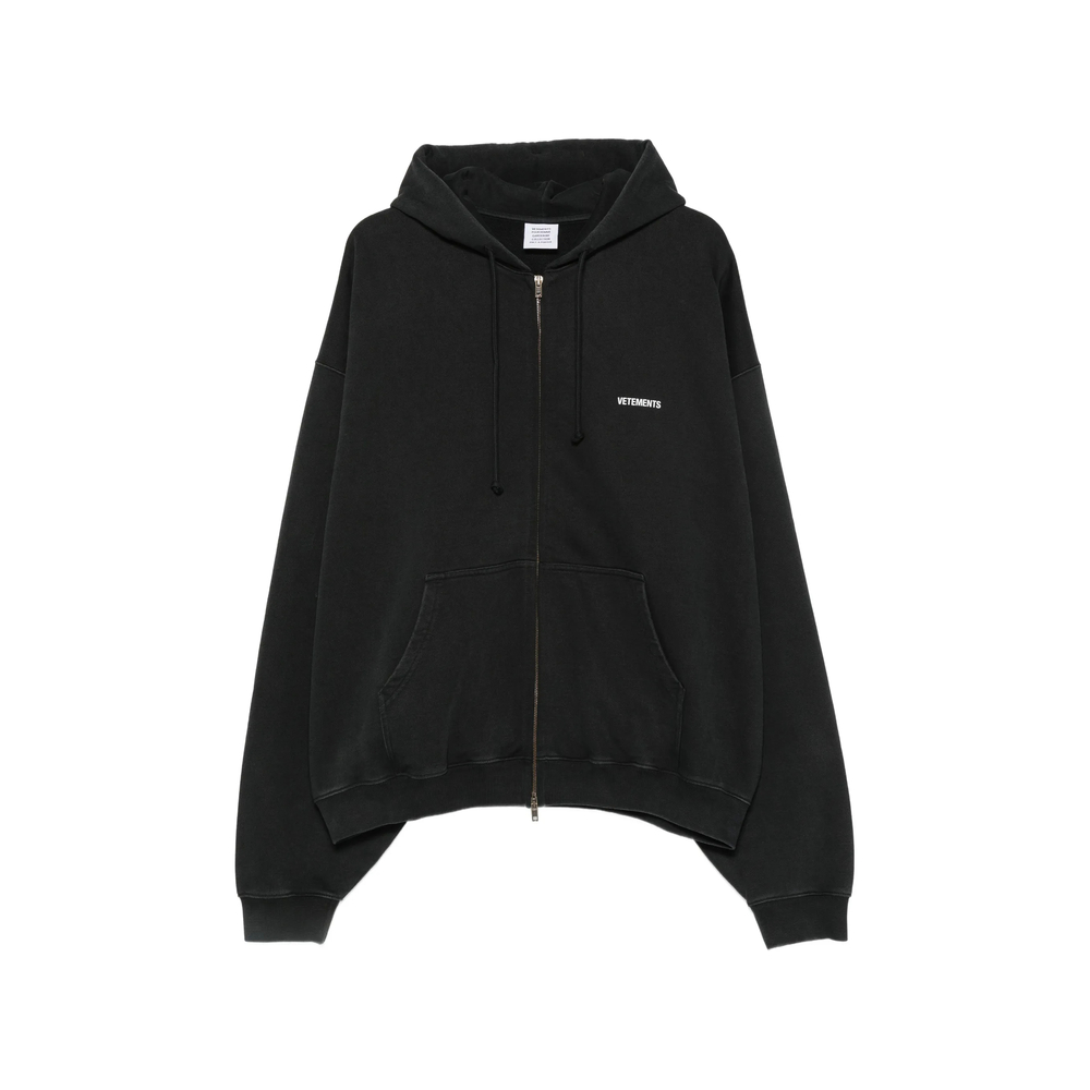 Vetements Logo-print Zip-up Hoodie