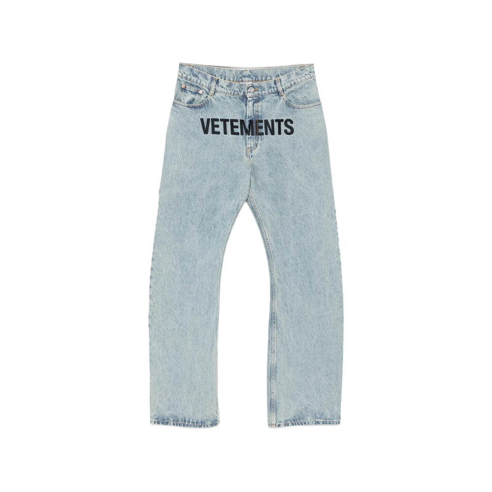 Vetements Logo-print Loose-fit Jeans