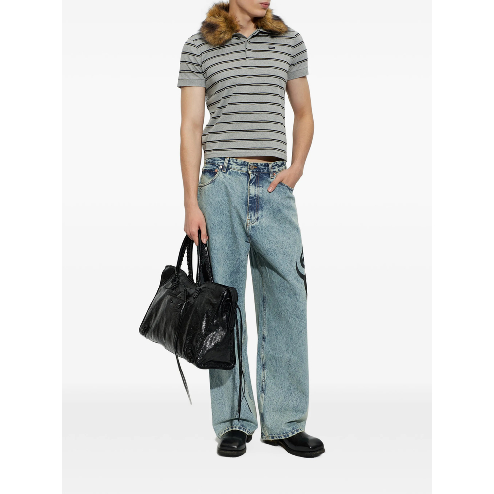 Graphic-Print Jeans