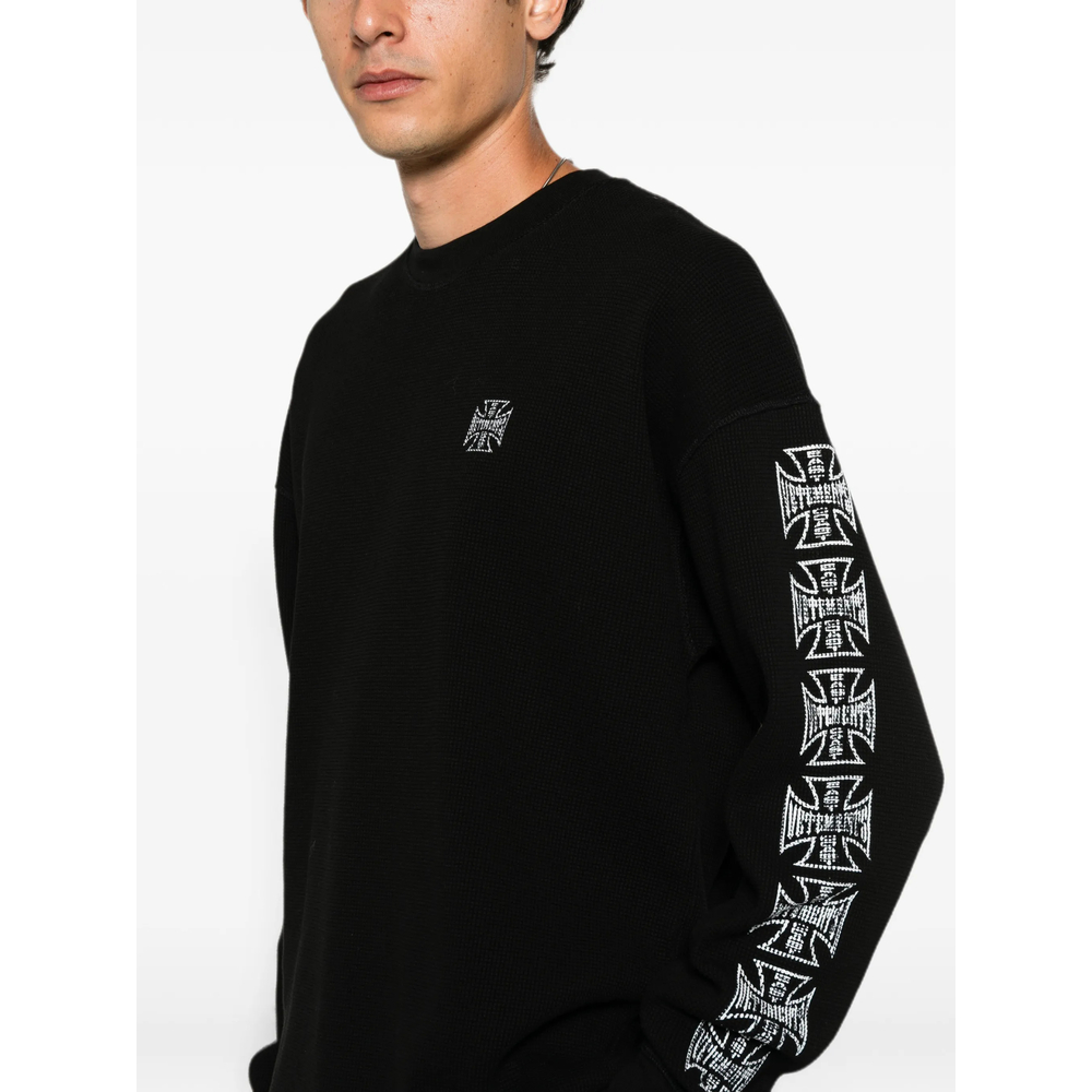 Waffle-Knit Graphic-Print T-Shirt
