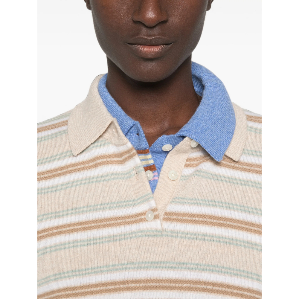 Collegiate Stripe Polo Sweater