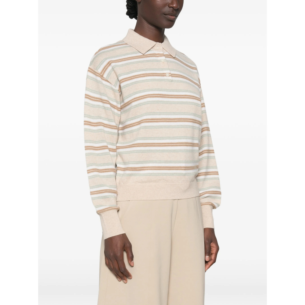 Collegiate Stripe Polo Sweater