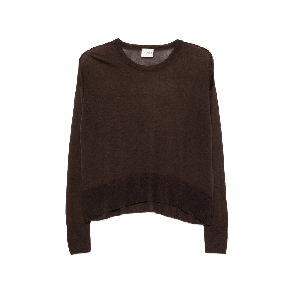 Fine-Knit Long-Sleeve Sweater