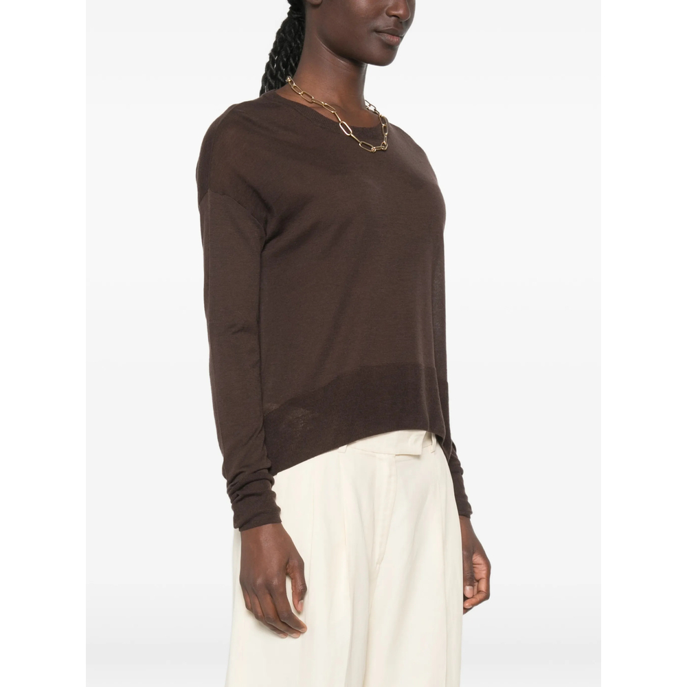 Fine-Knit Long-Sleeve Sweater